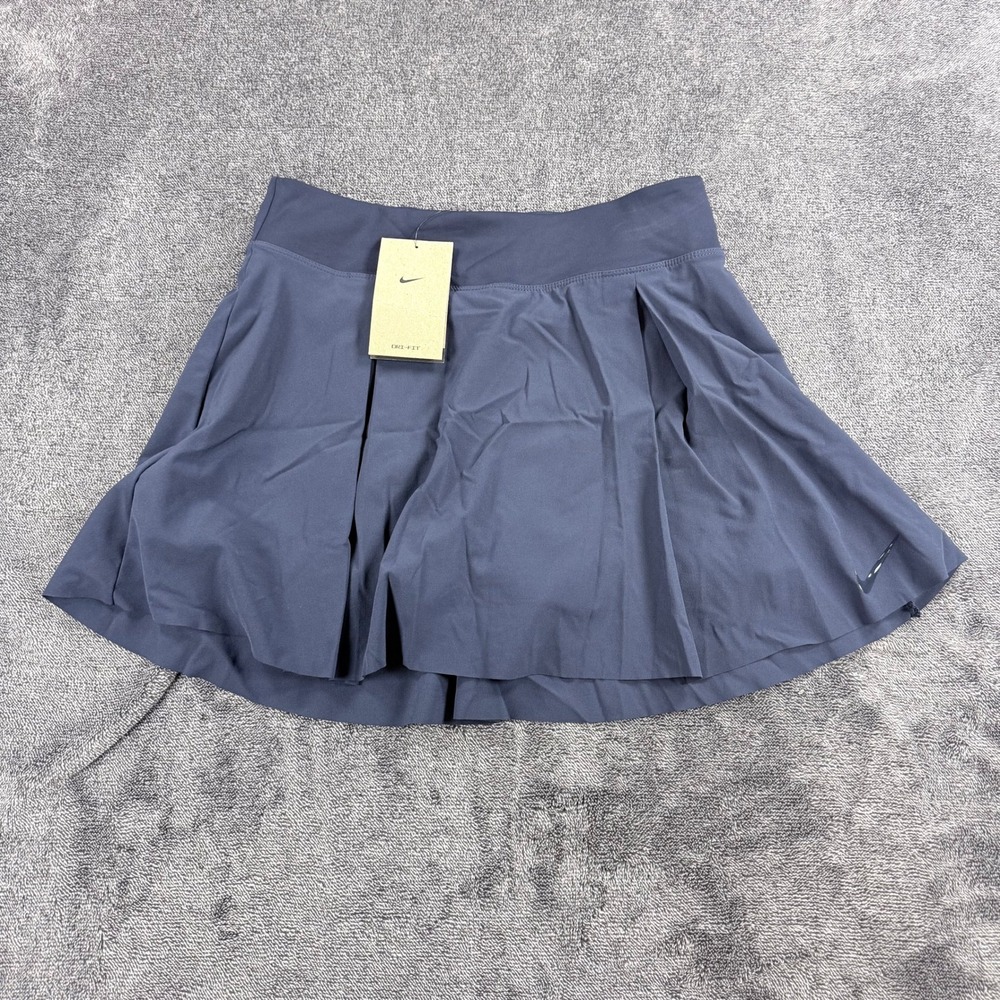 Nike Womens Dri-FIT Golf Skort Navy Blue Pleated Athletic Skirt Size Small